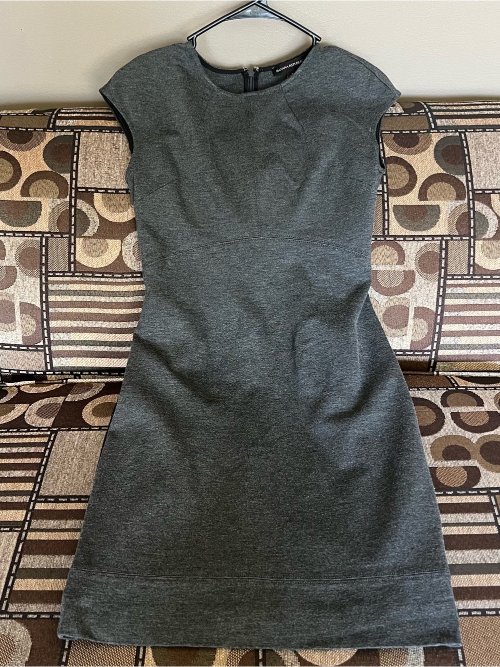 Banana Republic Charcoal Cap-Sleeve Sheath Dress